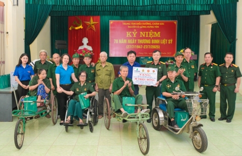 Hội CCB Petrovietnam và PVChem thăm, tặng quà các thương, bệnh binh tại Hưng Yên